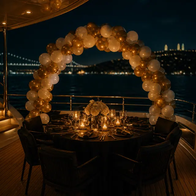 Balloon and table styling