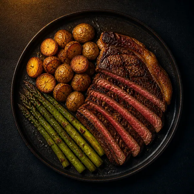 Beef entrecôte menu
