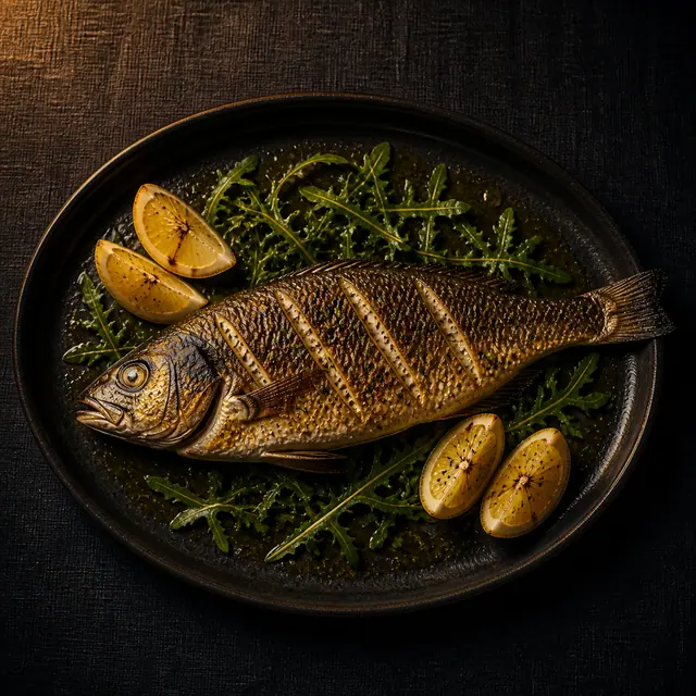 Grilled seasonal fish menu